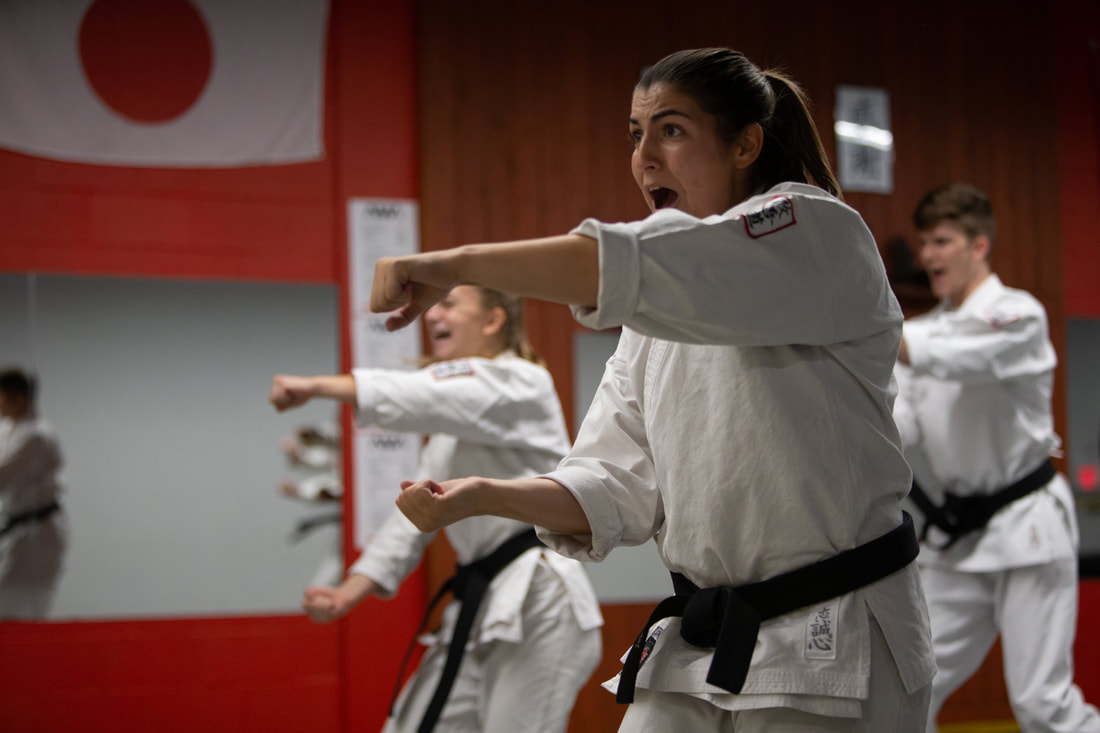 A picture showing Martial Arts students training at the school